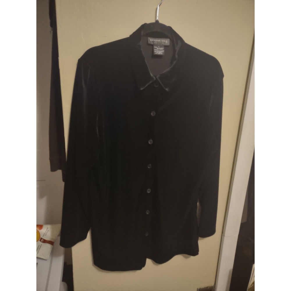 Vintage August Silk Velvet‎ Blazer Jacket Large Classic Party Lightweight Preppy